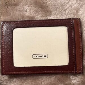Coach VINTAGE burnished brown card case.  A classic that is hard to find.
